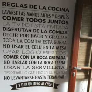 Reglas de la cocina
