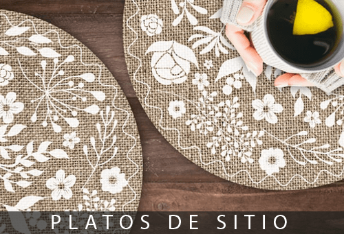 Plato de sitio de material flexible y duradero para decoración de mesas, resistente y fácil de lavar.