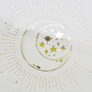 Vinilo esmerilado para vidrios con diseño calado de luna, ideal para dar privacidad con estilo místico.